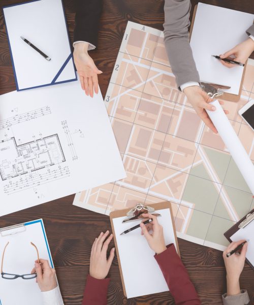 Workers of real estate agency